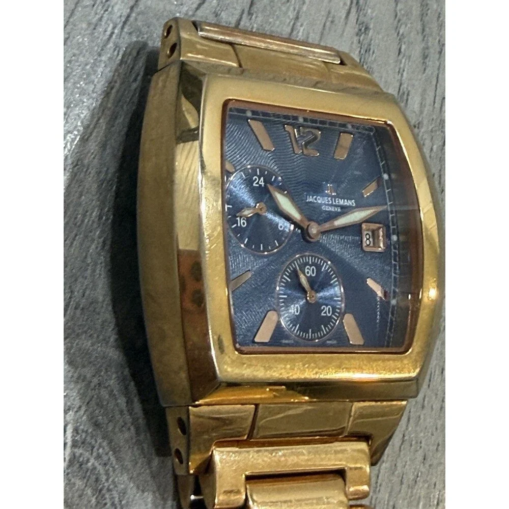 Jacques Lemans Geneve G120 Blue Dial Sapphire Crystal Chronograph Watch